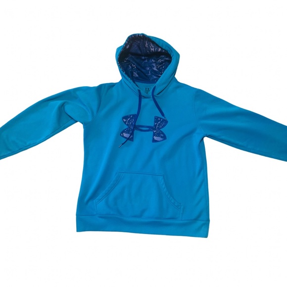 Under Armour Sweater Womens Large Blue Hoodie Pullover Ladies Casual - Picture 4 of 7